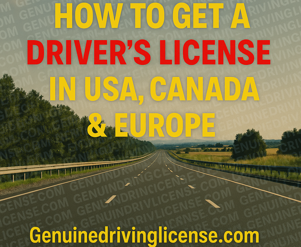 Genuine government-registered driver’s license – buy, renew, replace, or exchange foreign license – REAL ID and enhanced license options – suspended license reinstatement – authentic, legal, and verifiable Class B licenses for USA, Canada, and Europe – secure 5-day delivery from Genuinedrivinglicense.com